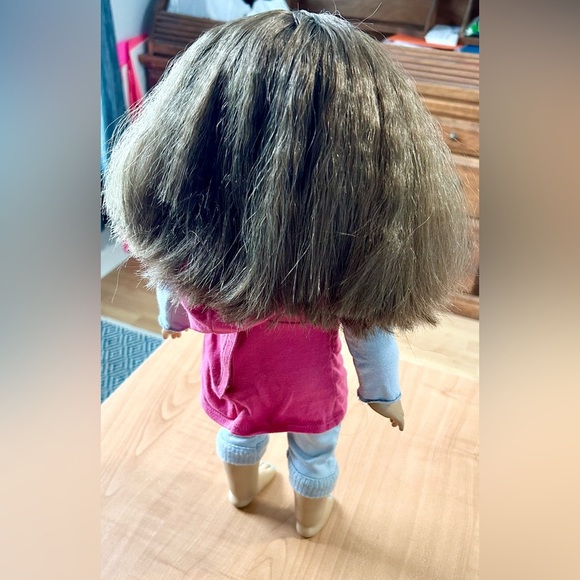 American Girl doll retired 2008 brown hair/blue eyes/freckles/thin eye brow 3458 - Picture 3 of 12